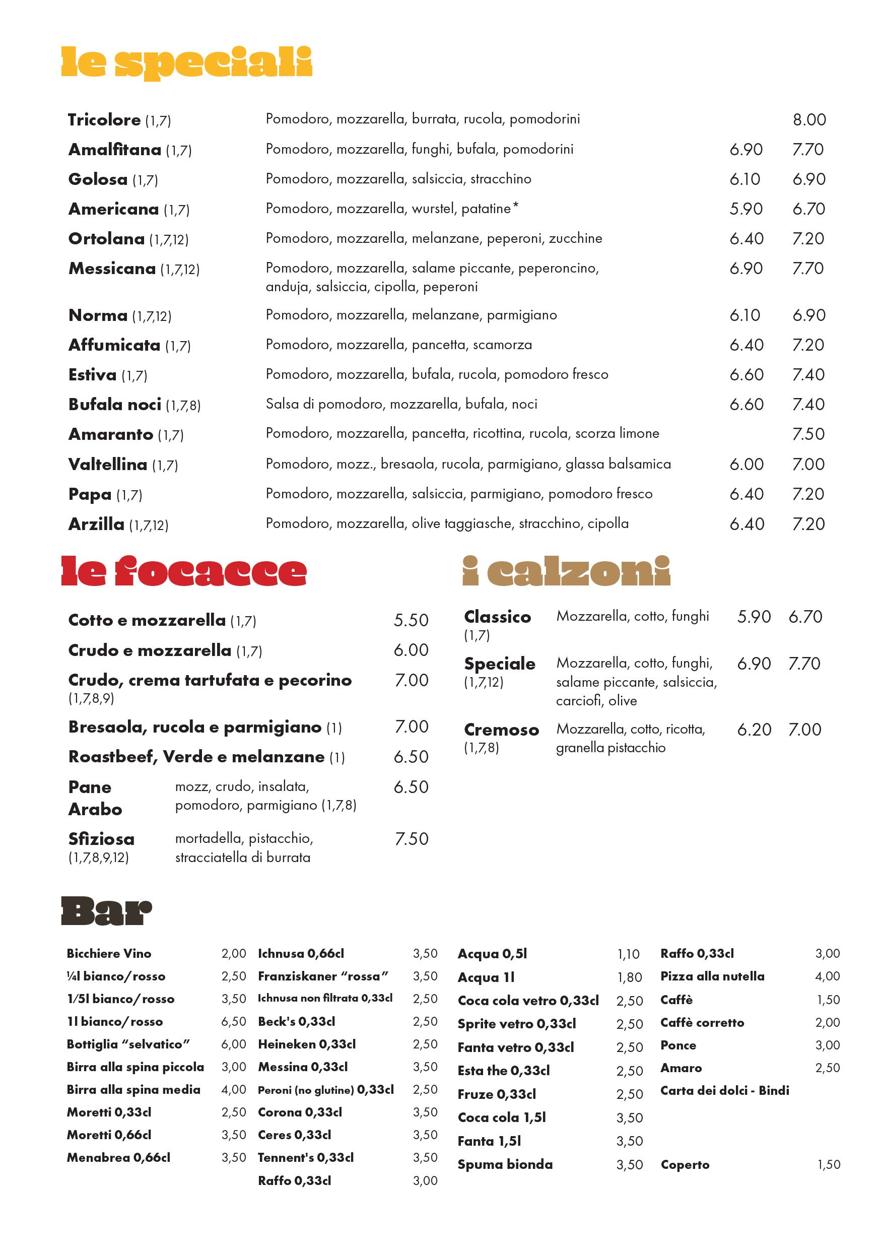 Menù i Tre Canti — pagina 2